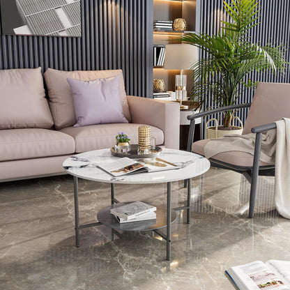 2-Tier Sintered Stone Coffee Table