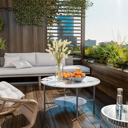 2-Tier Sintered Stone Coffee Table