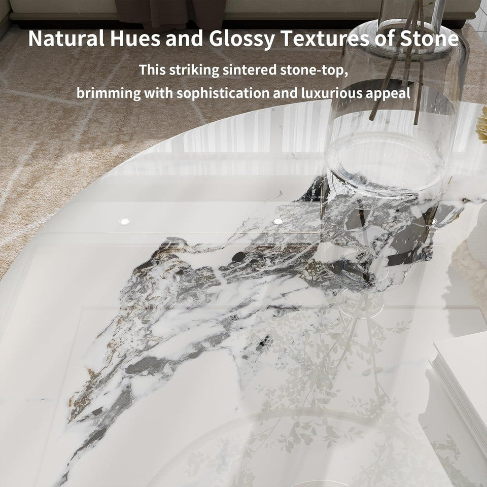 2-Tier Sintered Stone Coffee Table