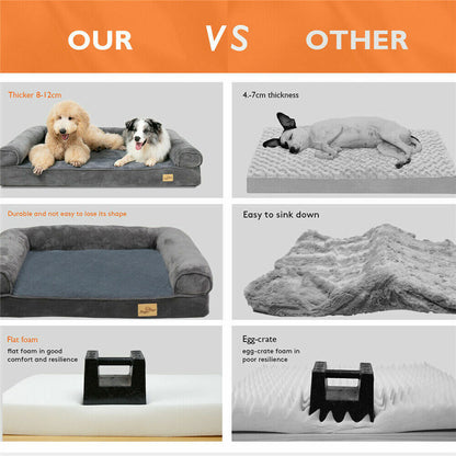 Orthopedic Dog Bed with Bolster Comfort Mattress