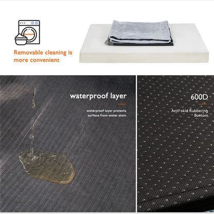 Soft Washable Dog Bed with Anti-Slip Crate Mat