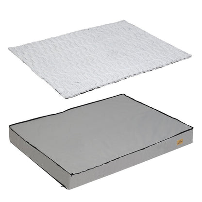 Soft Washable Dog Bed with Anti-Slip Crate Mat