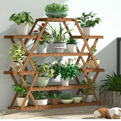 Multilayer Corner Garden Plant Stand Elegant and Practical Display Solution