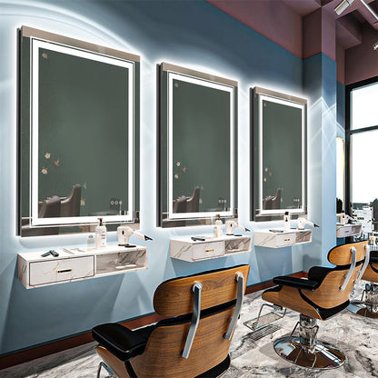 900*700MM Dimmable LED Bathroom Mirror Antifog Wall Mounted Vanity Makeup Mirror