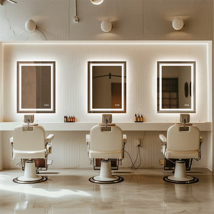 900*700MM Dimmable LED Bathroom Mirror Antifog Wall Mounted Vanity Makeup Mirror