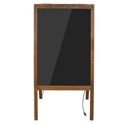 Vintage Neon LED Message Writing Board Stand Pavement Sign Illuminated Erasable