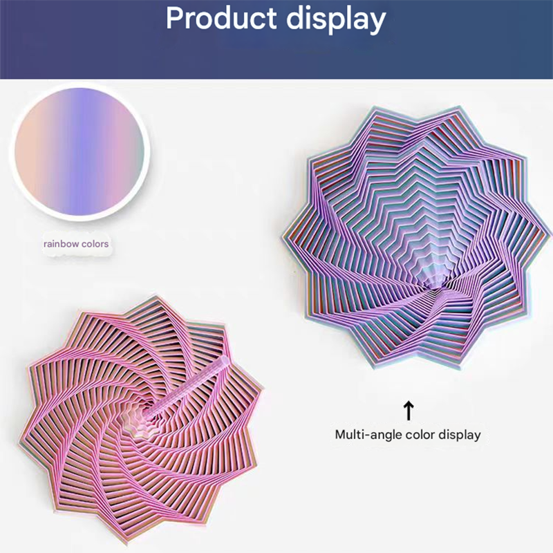 2-Pcs Dark red Smart 3D Printed Fidget Toy - Hexagonal Illusion Folding Desk Toy for Stress Relief & Focus