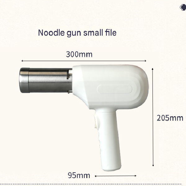 White Wireless Handheld Electric Pasta Maker – Rechargeable Dough Extruder with 5 Nozzles for Homemade Noodles, Spaghetti, Fettuccine & Sausage Stuffer, USB-C Charged