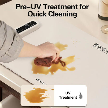 Navy blue 24-Inch Electric Warming Tray with 3-Temperature Settings – Graphene Heating Mat for Keeping Food Warm, Thawing Meat, Dough Fermentation, and Facial Mask Warming