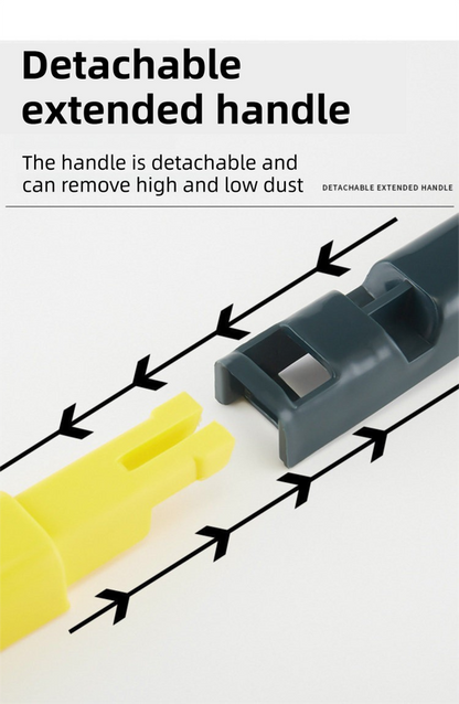 2-Pack 2-in-1 Professional Window Screen Brush & Glass Cleaner - Detachable Long-Handle Squeegee & Scrubber (Yellow Green)