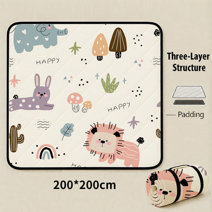 Joyful Forest Extra Large 200x200cm Waterproof Picnic Mat - Portable Thickened Oxford Cloth Outdoor Camping Blanket for Beach, Parks and Family Outings