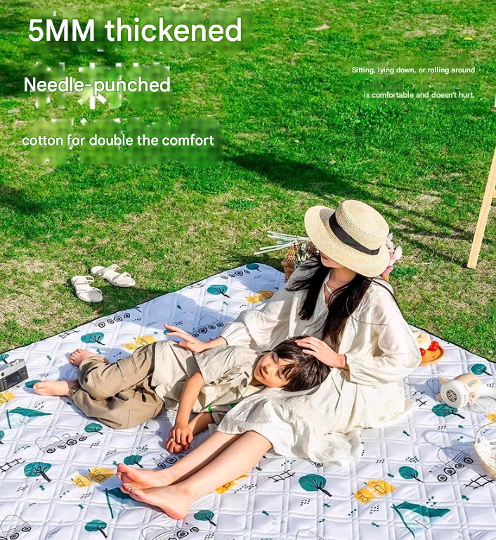 Joyful Forest Extra Large 200x200cm Waterproof Picnic Mat - Portable Thickened Oxford Cloth Outdoor Camping Blanket for Beach, Parks and Family Outings
