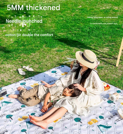 Joyful Forest Extra Large 200x200cm Waterproof Picnic Mat - Portable Thickened Oxford Cloth Outdoor Camping Blanket for Beach, Parks and Family Outings