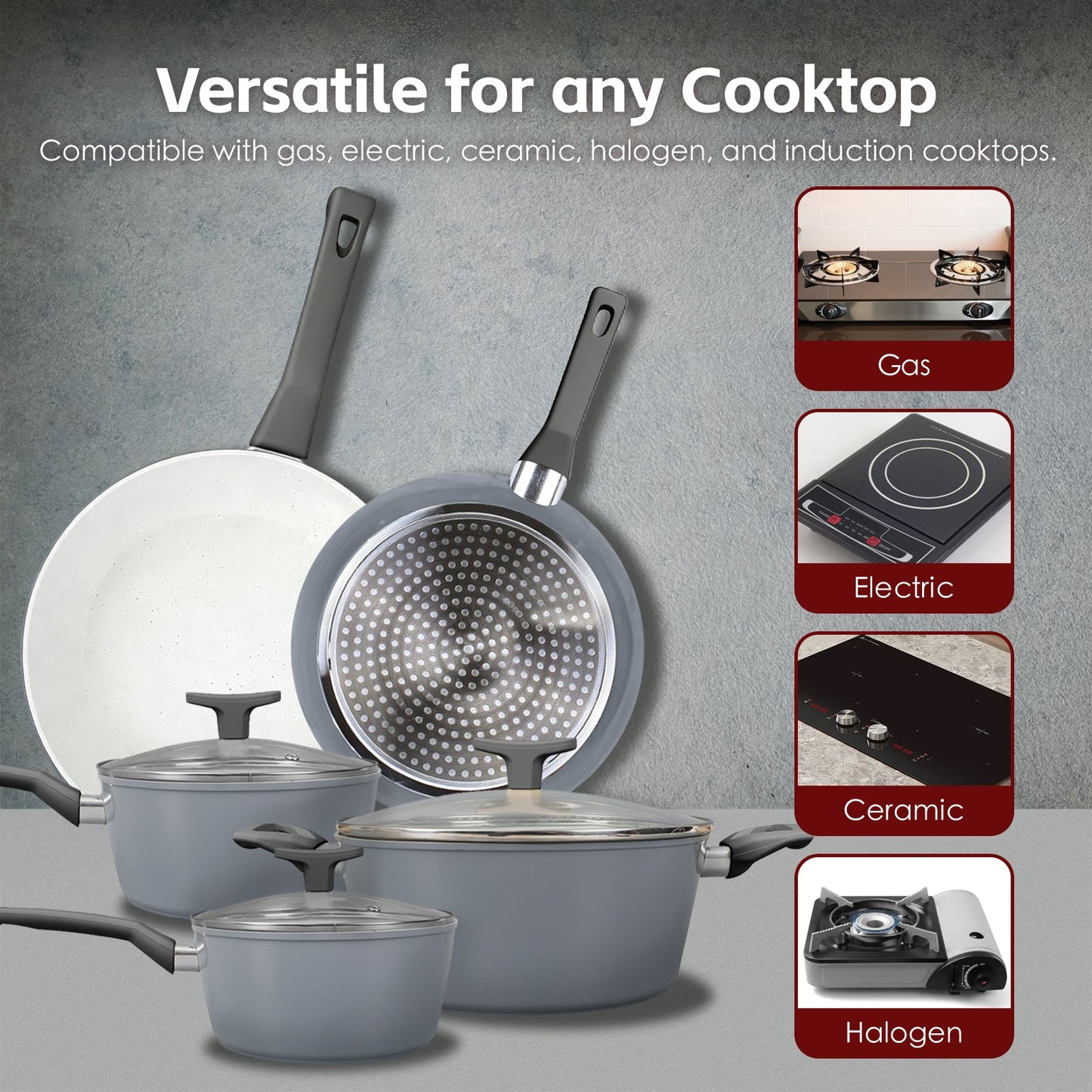 8 Pcs Clevinger Non-Stick Cookware Set