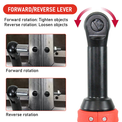 Cordless Electric Ratchet Wrench Set 12V Power Electric Ratchet Wrench 3/8inch 400 RPM Variable Speed with Sockets Two 2000mAh Batteries and Charger