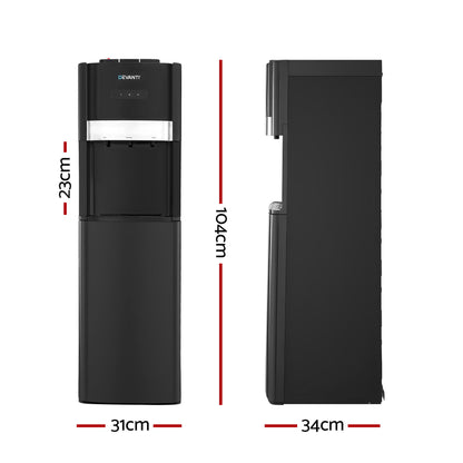 Devanti 3 Taps Water Cooler Dispenser Bottom Loading Dispenser Chiller Filter Purifier