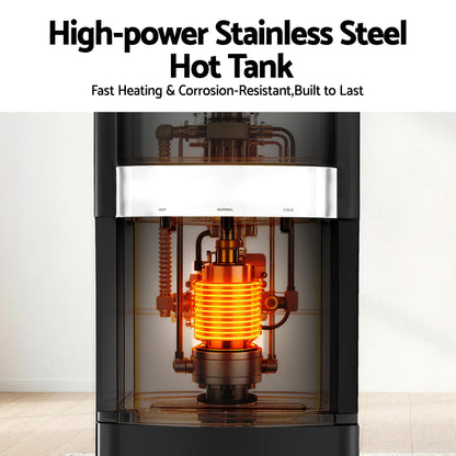 Devanti 3 Taps Water Cooler Dispenser Bottom Loading Dispenser Chiller Filter Purifier